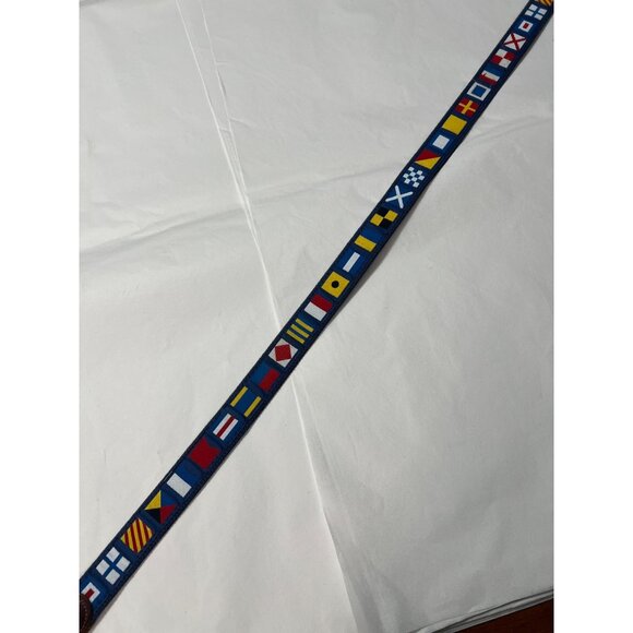 Preston New England Nautical Flag Belt Brass Buckle Size 40 - Picture 6 of 7